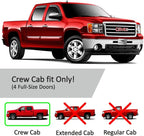 Voron Glass in-Channel Extra Durable Rain Guards for Trucks GMC Sierra 2007-2013 Crew Cab, Window Deflectors, Vent Window Visors, 4 Pieces - 220002v