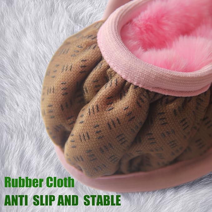 Furry Car Steering Wheel Cover, Heat Absorbing Fluffy Cover, Soft Warm Plush Non-Slip, 14 1/2-15 inch, for Women Girls, Pink