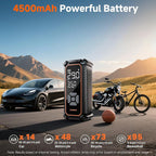 Cordless Tire Inflator Portable Air Compressor,150 PSI Bike Pump with LED Light & Digital Pressure Gauge, Dual Power Air Pump for Car Tires, Motorcycle, Bicycle, Ball
