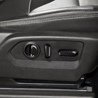Car Seat Adjustment Button Sticker ABS Carbon Fiber Decal Interior Trim Cover for 2019 2020 2021 2022 2023 2024 2025 Chevy Silverado 1500 2500 3500 HD Accessories