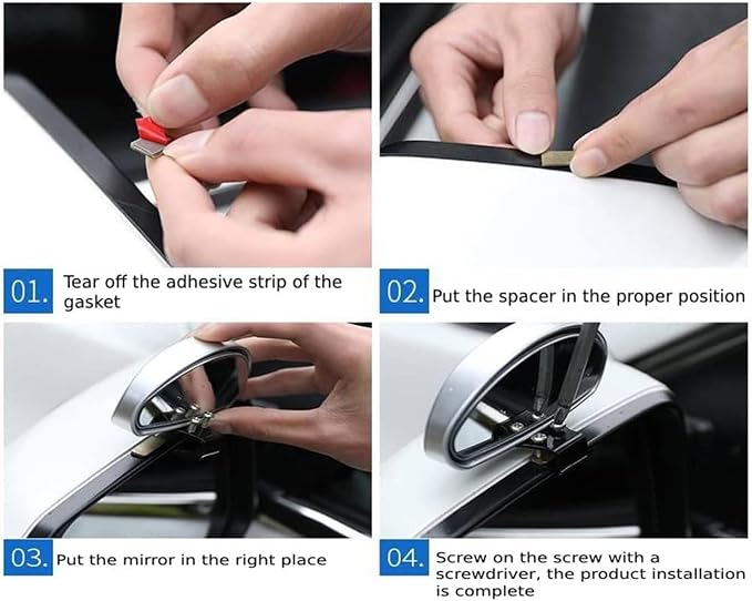 Blind Spot Mirror, Wide Angle HD Glass Rearview Mirror Adjustable Universal for Cars SUV and Trucks, 5.7inch*2.5inch