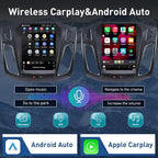 Ford Focus Car Stereo Radio 2012-2018 with Carplay/Android Auto, 10.4 Inch IPS Touch Screen Replacement with GPS Navigation Bluetooth 5GWiFi Mirror Link Backup Camera, 2G RAM 32G ROM