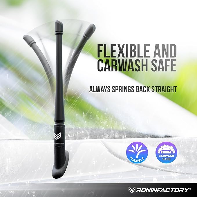 Truck Antenna for Chevy Silverado & GMC Sierra Accessories - Anti Theft - Carwash Safe - Short Replacement Antenna (5 Inch SmartGuard)