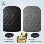 Car Seat Protector, Waterproof Oxford Backseat Kick Mat | 210D oxford cloth, waterproof & stain-resistant. Universal fit for cars & SUVs. Easy install, adjustable straps with pockets.