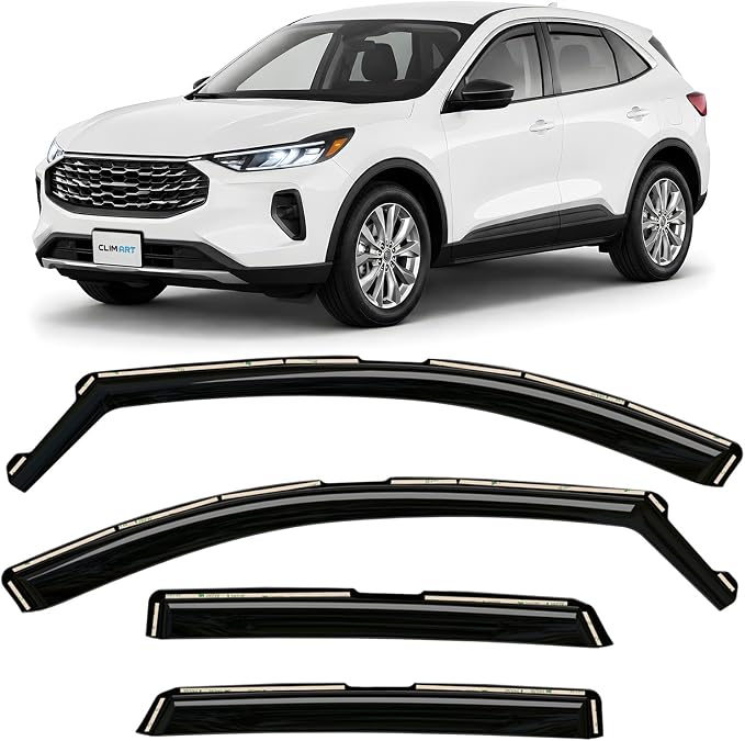 in-Channel Incredibly Durable Rain Guards for Ford Escape 2020-2026, Original Window Deflectors, Vent Window Visors, Vent Deflector, 4 pcs. - 620146