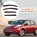 Rain Guards Compatible with 2011-2017 Nissan Leaf, Tape-On Side Window Visor Wind Deflector Vent Visors Car Accessories