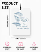 Blue Coastal Car Air Freshener 4 Pcs Coconut Scented, Preppy Oyster Bikini Starfish Car Accessories Mirror Decor for Women, Girly Beachy Hanging Air Freshener for Cars Closet Drawer Books