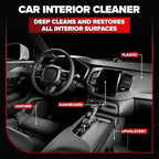 Car Interior Cleaner – Stain Remover & Odor Eliminator – No Residue Finish – Safe on Leather, Fabric, Carpet & Plastic – Detailing Spray with Microfiber Towel – 128oz