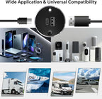 12V USB Outlet All-Aluminum QC 3.0 USB-A & USB-C PD3.0 Dual High-Speed Charger Socket, Recessed Mount Type-A Type-C Port for Camper Van Trailer RV Boat Truck (Big Version*2)
