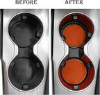 Car Cup Coaster, 4PCS Universal Non-Slip Cup Holders Embedded in Ornaments Coaster, Car Interior Accessories, Orange