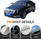 Car Half Cover, Oxford Summer Rainproof Sunshade Cover, All-season Thickened Car Roof Protector, Universal for Sedans (Black)