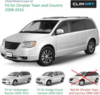 in-Channel Incredibly Durable Rain Guards for Chrysler Town and Country 2008-2016, Original Window Deflectors, Vent Window Visors, Vent Deflector, 4 pcs.- 608320