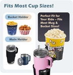 Upgraded Car Cup Holder Expander,2 in 1 Extra Cup Holder for Car, Double Automotive Cup Holder Extender Adapter, Fits Hydro Flask, Yeti, Nalgene, 32/40 oz Large Bottles Drinks Mugs