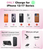 for MagSafe Car Mount Charger Dash/Windshield/Vent Wireless Car Charger with [LED Light], Magnetic Phone Holder for Car for iPhone 17 16 15 14 13 12 Series, Fit MagSafe Accessories (Pink)
