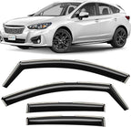in-Channel Incredibly Durable Rain Guards for Subaru Impreza 2017-2023 Hatchback, Original Window Deflectors, Vent Window Visors, Vent Deflector, 4 pcs. - 617306