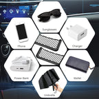 4 Pcs Boat Storage Net Bag, ABS Plastic Car Framed Mesh Net Holder, Phone & Cargo Organizer with Screws for Auto, Rv, Boat, Pontoon, Truck Pocket Storage (8 x 3 Inch)