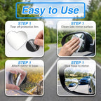6Pcs Heart Blind Spot Mirror for Car, Convex Mirrors Universal Fit Stick for Blindspot