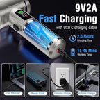 Handheld Car Vacuum Portable Cordless, Hand held Vacuum Cleaner & 22000 Pa High-Power Suction Air Duster for Car Cleaning, Home, Office, Pet Hair | Multi-Nozzle, Washable Filter, LED Light