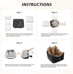 Dog Car Seats for Small Medium Dogs Under 35lbs, Waterproof PU Leather Dog Booster Seat with Detachable Cover, Thickened Memory Foam Pet Car Seat with Safety Belt and Storage Pockets