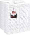 Orighty Microfiber Cleaning Cloth, 200 Pack Microfiber Towels for Cars, Multi-Purpose Shop Towels Cleaning Rags Bulk for Car, Home, Kitchen, 11.5’’ x 11.5’’, White
