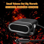 Car Heater - Portable Heaters for Vehicle, 12V 200W Plug in Cigarette Lighter Heaters, Windshield Defroster Window Demister, Auto Defogger With 360°Heating and Cooling for All 12 Volt Vehicles