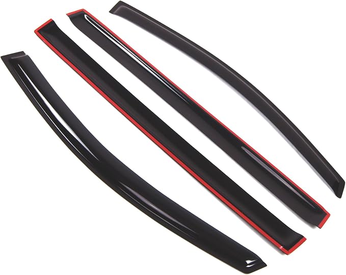 Outside Mount Window Vent Visors Rain Guards Compatible with Toyota Sienna 2011-2016 | Side Window Wind Deflectors Rain Shields | Smoke Tinted, 4 Pcs Set, DGWV-446