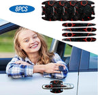 8PCS Car Door Handle Scratch Protectors,3D Patterned-Marking，Anti Scratch, Automotive Door Handle Paint Protective Film Cover Accessories, Universal for Most Cars (Colorful)