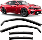 Voron Glass in-Channel Extra Durable Rain Guards for Dodge Charger 2011-2023, Window Deflectors, Vent Window Visors, 4 Pieces - 200907