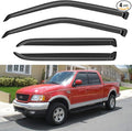 Window Visors Rain Guards for 2001 2002 2003 Ford F150 SuperCrew Cab, Out-Channel Window Vent Wind Deflectors Visors Shades for 2002 2003 Lincoln Blackwood