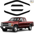 Window Visors Rain Guards for 1988-1999 Chevy/GMC C/K1500 2500 3500 Extended Cab Accessories, Outside-Mount Tape-On Side Window Wind Deflectors Vent Visors Shades Rainproof 4PCS