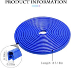 U Shape Rubber Seal Car Edge Trim, Automotive Door Protector, No Glue Required, Universal for Most Cars (Blue/10FT)