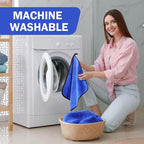 12 Pcs Microfiber Towels for Cars, 800 GSM Plush Drying Cleaning Cloth Bulk, 16 x 16 Inch Thick Absorbent Wash Detailing Towels for Car Polishing, House, Kitchen Cleaning(Gray and Blue)