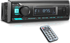 Pyle Marine Bluetooth Stereo Radio - 12v Single DIN Style Boat In dash Radio Receiver System with Built-in Mic, Digital LCD, RCA, MP3, USB, AM FM Radio - Remote Control - PLMRB29B (Black)