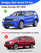 in-Channel Window Rain Guards Fit for Dodge Durango 2011-2026,Extra Durable Visors Vent Visors Window Deflector Vent Shades Car Accessories -4 pcs