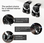 CoBak Purse Hook for Car - Universal Premium Stitched Leather and Aluminum-Magnesium Alloy Double Car Seat Back Storage Hook for Purses, Handbags, Bags (2 Pack),Mystic Night