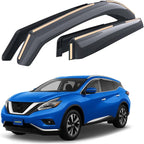 Goodyear Shatterproof in-Channel Window Deflectors for Nissan Murano 2015-2024, Rain Guards, Window Visors for Cars, Vent Deflector, Car Accessories, 4 pcs - GY008125