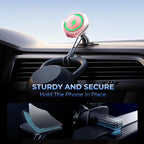 for MagSafe Car Mount Charger, 15W Fast Charging Magnetic Wireless Car Charger Phone Holder Mount Fits iPhone 15 Pro Max Plus 14 13 12 Mini MagSafe Case - Pink