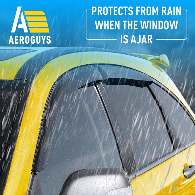 Extra Durable Window Deflectors Tape-On Window Visors Rain Guards Fit for Honda CR-V (CRV) 2007-2011, Sun Visors, Wind Vent for Shades, Exterior Car Accessories - 4pcs. AG0960