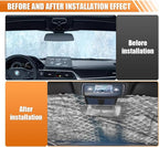 Car Windshield Snow Cover, Waterproof Auto Front Window Ice Protector with Side Mirror Covers, Universal Windproof Windshield Sunshade Dust Cover for Sedan, SUV, Truck (White)