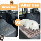 Dog Car Seat Cover for Back Seat,Pink Flannel Pet Bed Mat, Non-Slip Waterproof Bottom, Washable Dog Bed & Seat Protector for Cars SUVs Trucks, Fits Backseat Extenders, 59.1 x 23 Inches