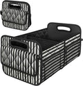 Trunk Organziers and Storage with Reinforced Handles,Car Accessories for Women/Men 50L Waterproof Polyester Trunk Organzier for Car/SUV/Minivan/Truck(Medium,Stripe)