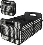 Trunk Organziers and Storage with Reinforced Handles,Car Accessories for Women/Men 50L Waterproof Polyester Trunk Organzier for Car/SUV/Minivan/Truck(Medium,Stripe)