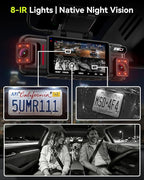 N6 PRO STARVIS 2 4K 4-Channel Dash Cam, 360° All-Around View (4K+1080Px3), Front Rear and Dual Inside Car Camera, 5GHz WiFi, GPS, 8-IR Lamps Night Vision, Free 128GB Card, 24/7 Parking Mode