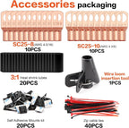 4 Gauge Wire(25ft Each - Red/Black) Copper Clad Aluminum CCA Automotive Wire with 50ft 1/2" Cable Sleeve - Ideal for Car Audio, Solar, Auto, RV, Marine Power & Ground Cables