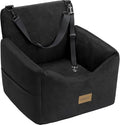 Dog Car Seats for Small Medium Dogs Under 35lbs, Dog Booster Seat with Detachable Washable Cover and Cushion, Memory Foam Pet Car Seat with Safety Belt and Storage Pockets (Black)