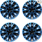 Hubcap Wheel Cover Replacement R16 Hub Caps Universal-Fit Steel Wheel Rim Cover ABS Material Exterior Accessories for Car Truck SUV -Set of 4（16-inch，Blue-Black）