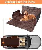 SUV Cargo Liner for Dogs, Waterproof Trunk Cover for SUVs with Bumper Flap Protector, Scratchproof Durable 600D Oxford Fabric, Non-Slip, Machine Washable