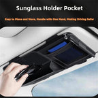 Car Sun Visor Organizer — Multi-Pocket Sunglasses & Card Holder