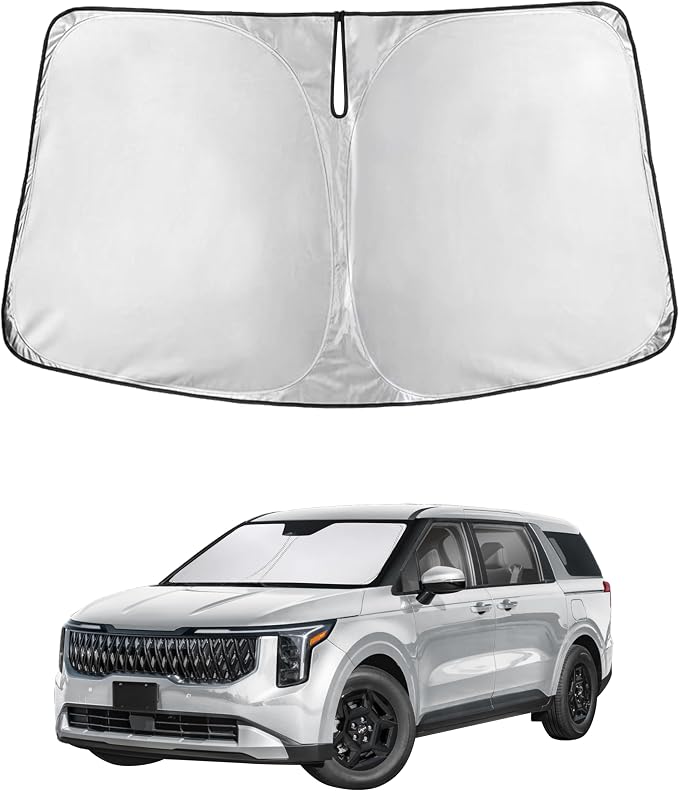 Windshield Sunshade Compatible for Kia Carnival 2022-2024 2025 2026, Sun Visor for Front Windshield & Window Sun Shade Cover, UV Heat Blocker & Protector, Car Accessories