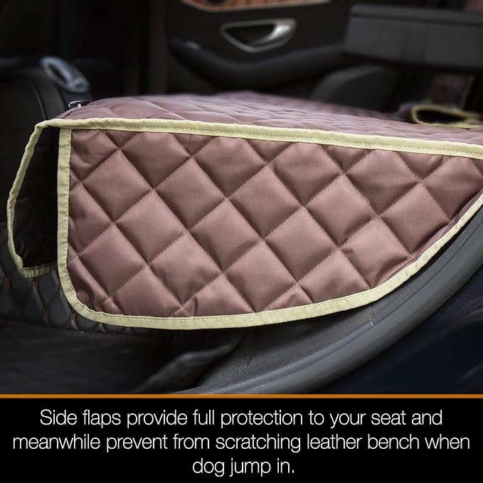 Car Seat Cover Waterproof Back Seat Cover for Kids and Dogs Without Smell Heavy Duty and Nonslip Rear Seat Protector Non Stick Fur Bench Seat Cover for SUV Van Easy to Install Machine Washable